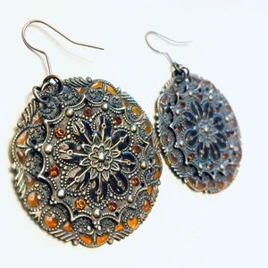 Handmade Bronze Indian Vintage Inspired Earrings